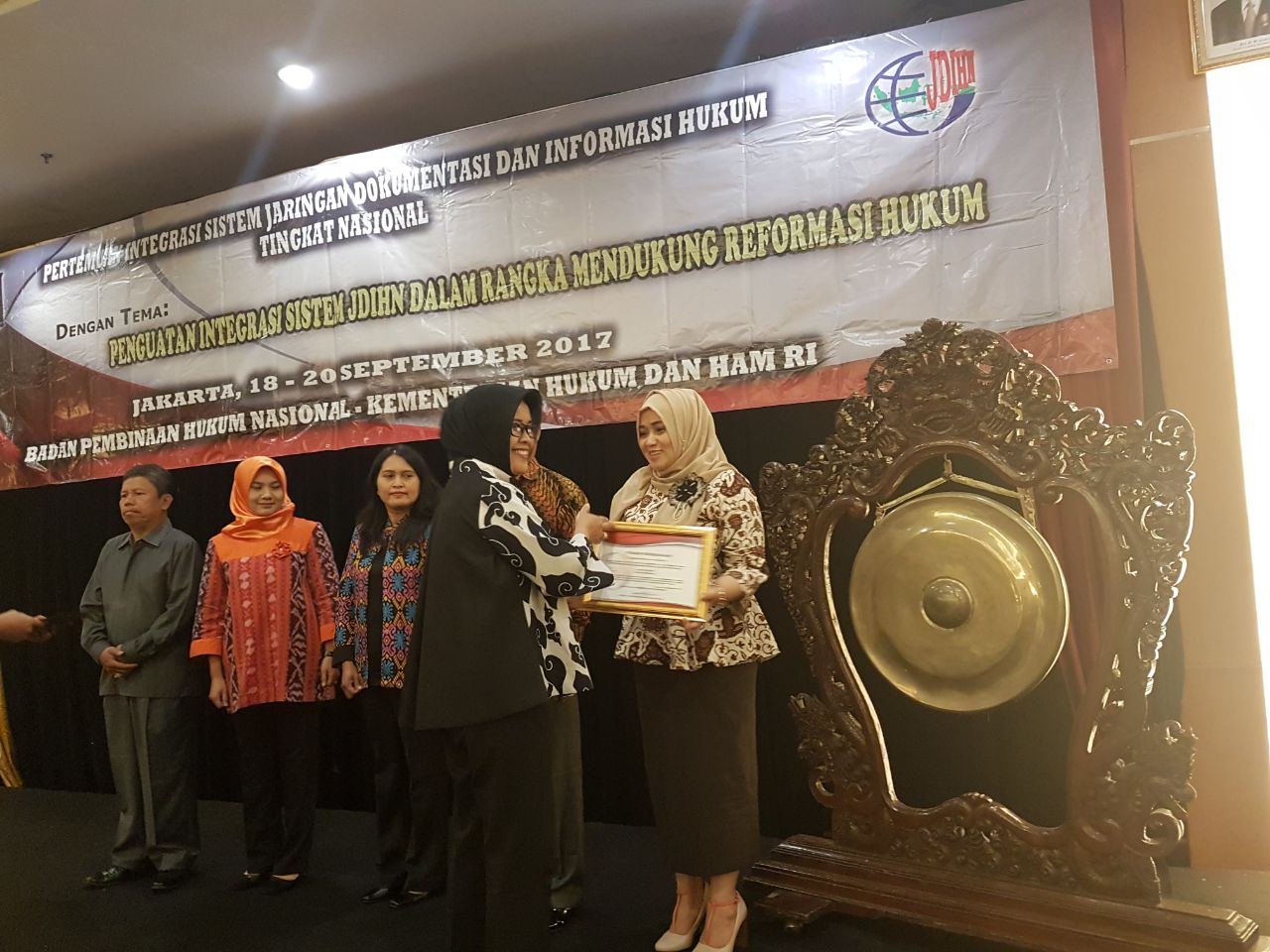 Bagian Hukum Kota Tangerang Sebagai Pengelola JDIH Terbaik Tingkat Nasional
